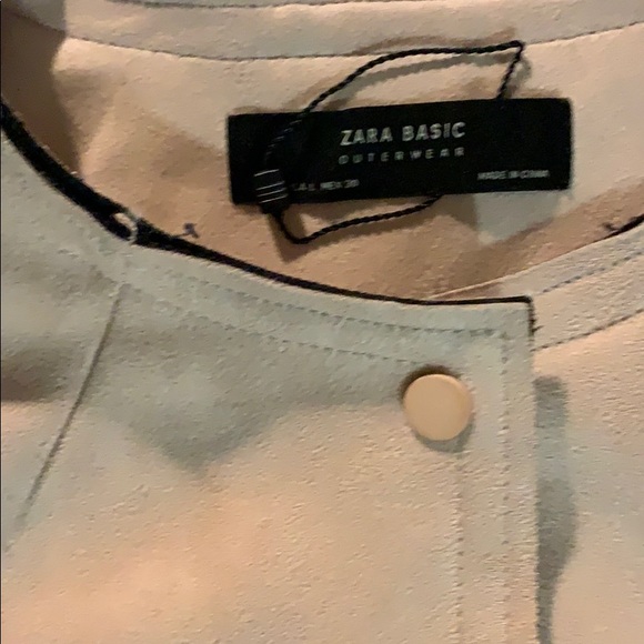 Zara pink suede mid length jacket - Picture 2 of 4